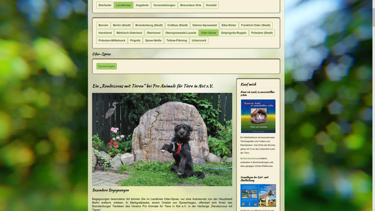 brandenburger.land | Rendezvous mit Tieren - Pro Animale brandenburger.land | Rendezvous mit Tieren - Pro Animale