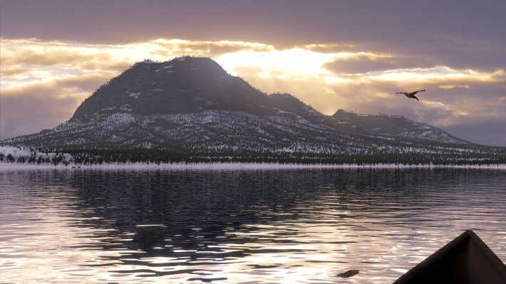 3D-Rendering: Bear Butte, Berg in North Dakota, USA